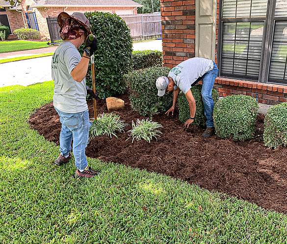Mulching and Landscape Bed Care in Waco, Texas - 254 Lawns